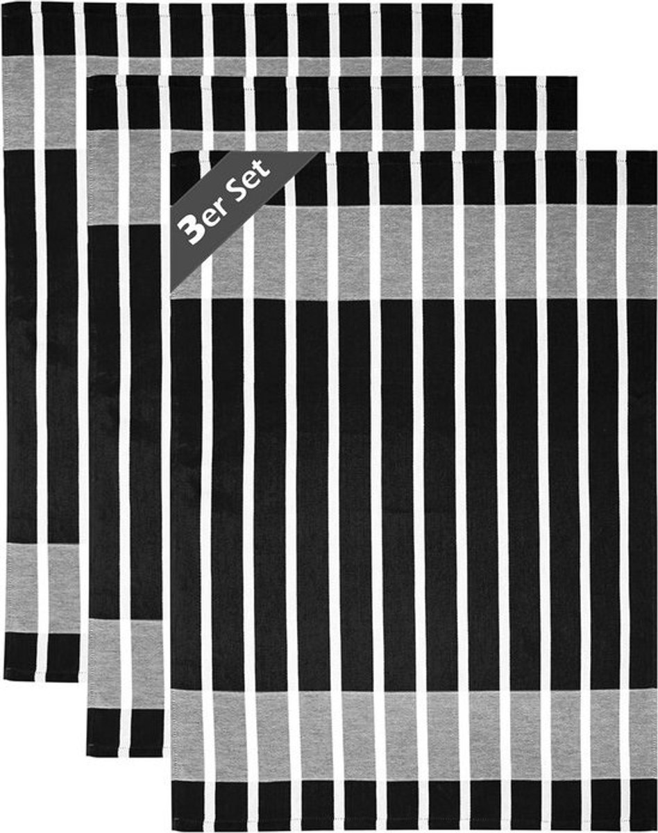 Set van 3 Keukendoeken - 100% Katoen, Sneldrogend en Absorberend - 50x70 cm
