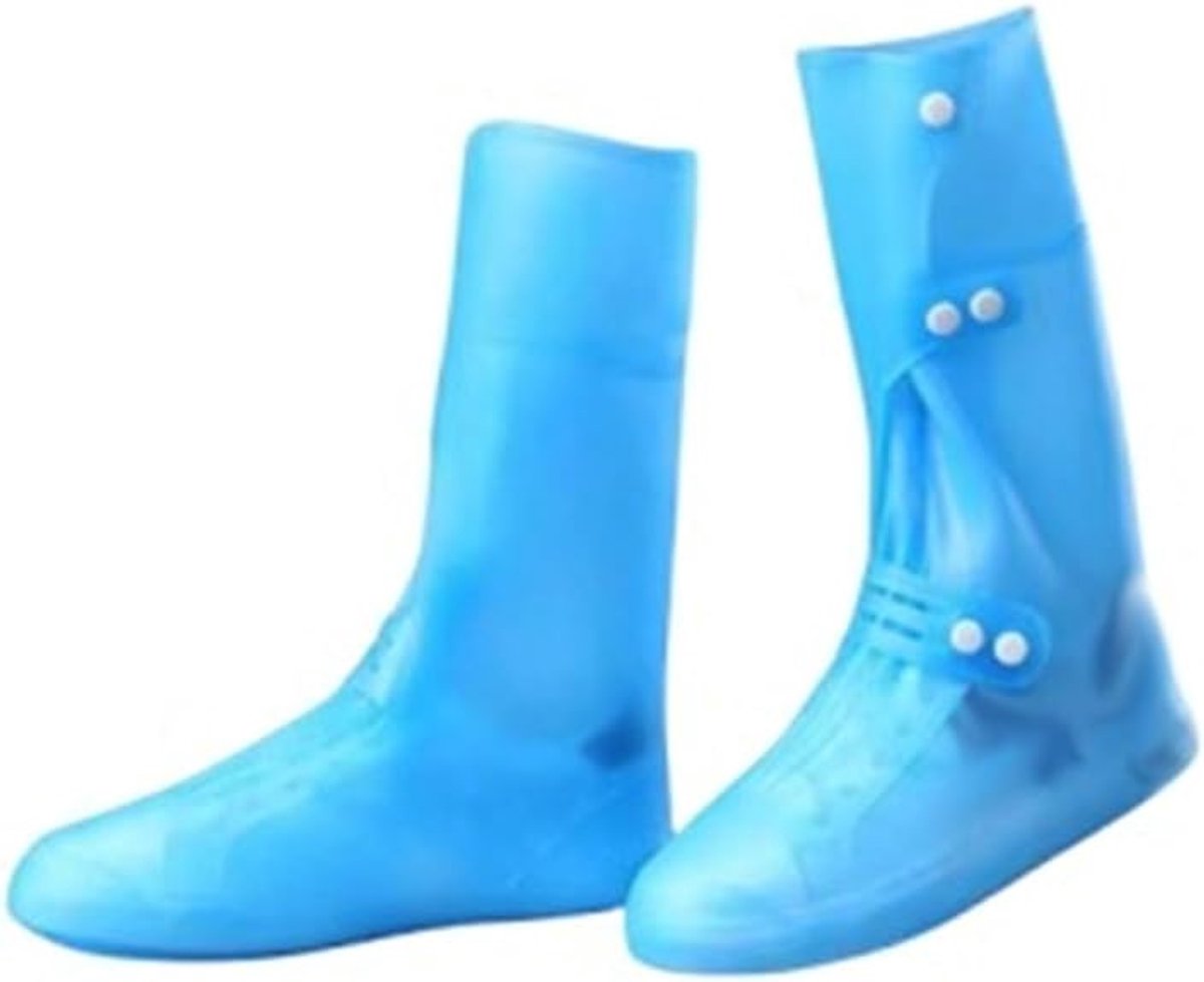 Unisex waterdichte regenschoenhoezen-M（36-37），Blauw