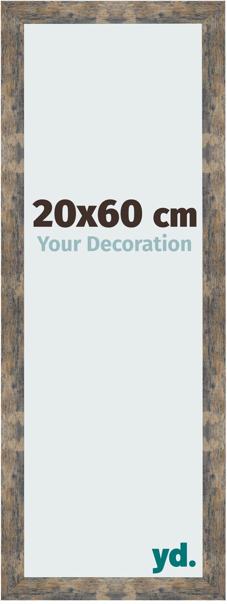 Your Decoration - Fotolijst 20x60 cm - MDF - Blauw Goud Gemeleerd - Bologna