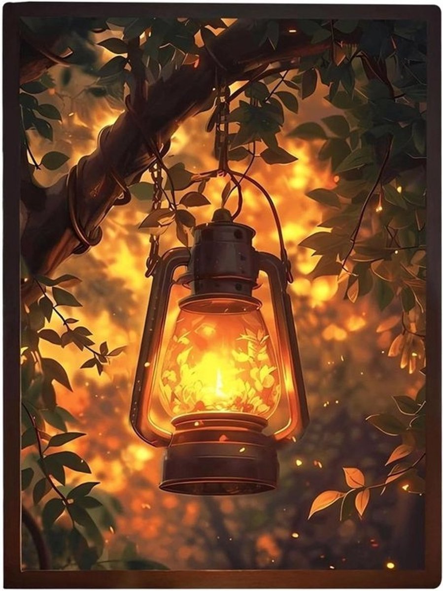 LED Schilderset - Dynamische Kunst - Sfeer Verlichten - Realistisch Vlam Effect - 24.3 x 18.2 cm - Meerdere Kleuren