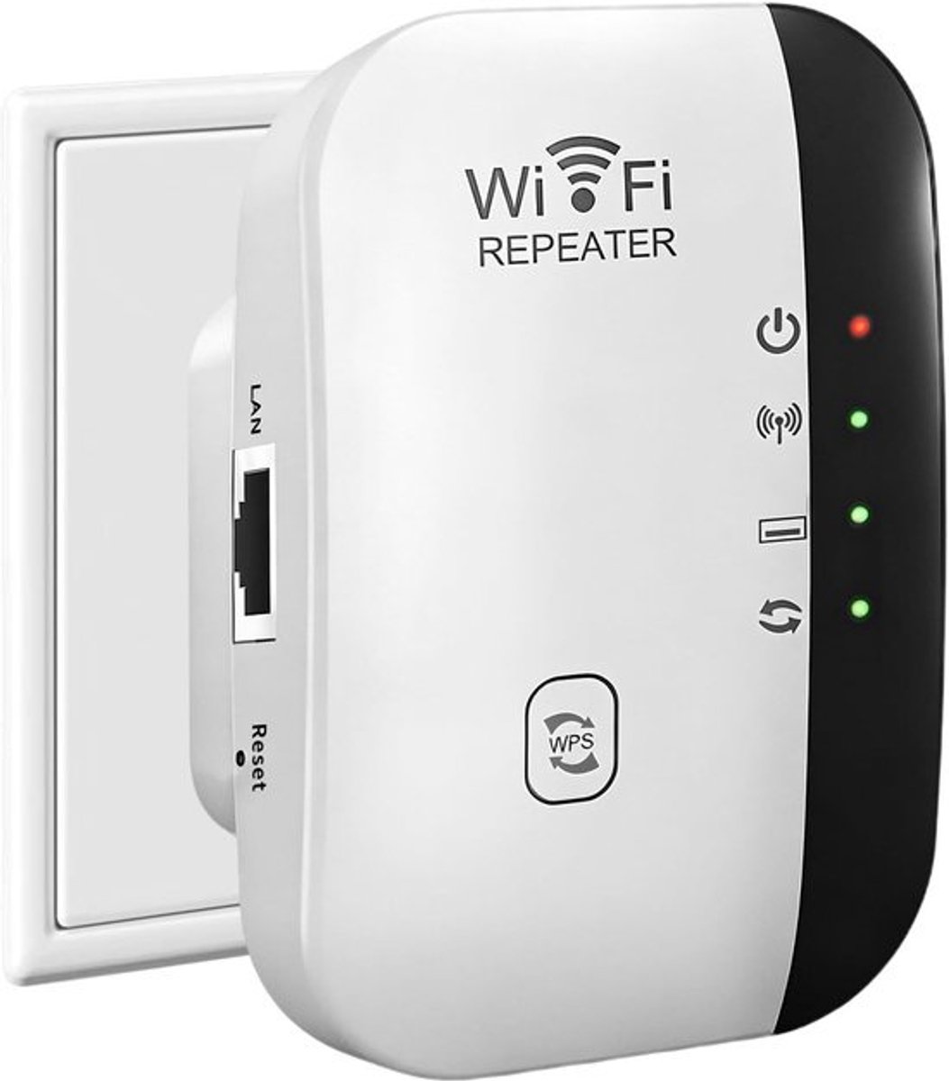 Wifi Versterker - Wifi Repeater - Stabiele Wifi Uitbreiding - Dubbele Modus Flexibel - 13 x 7 x 1.4 cm