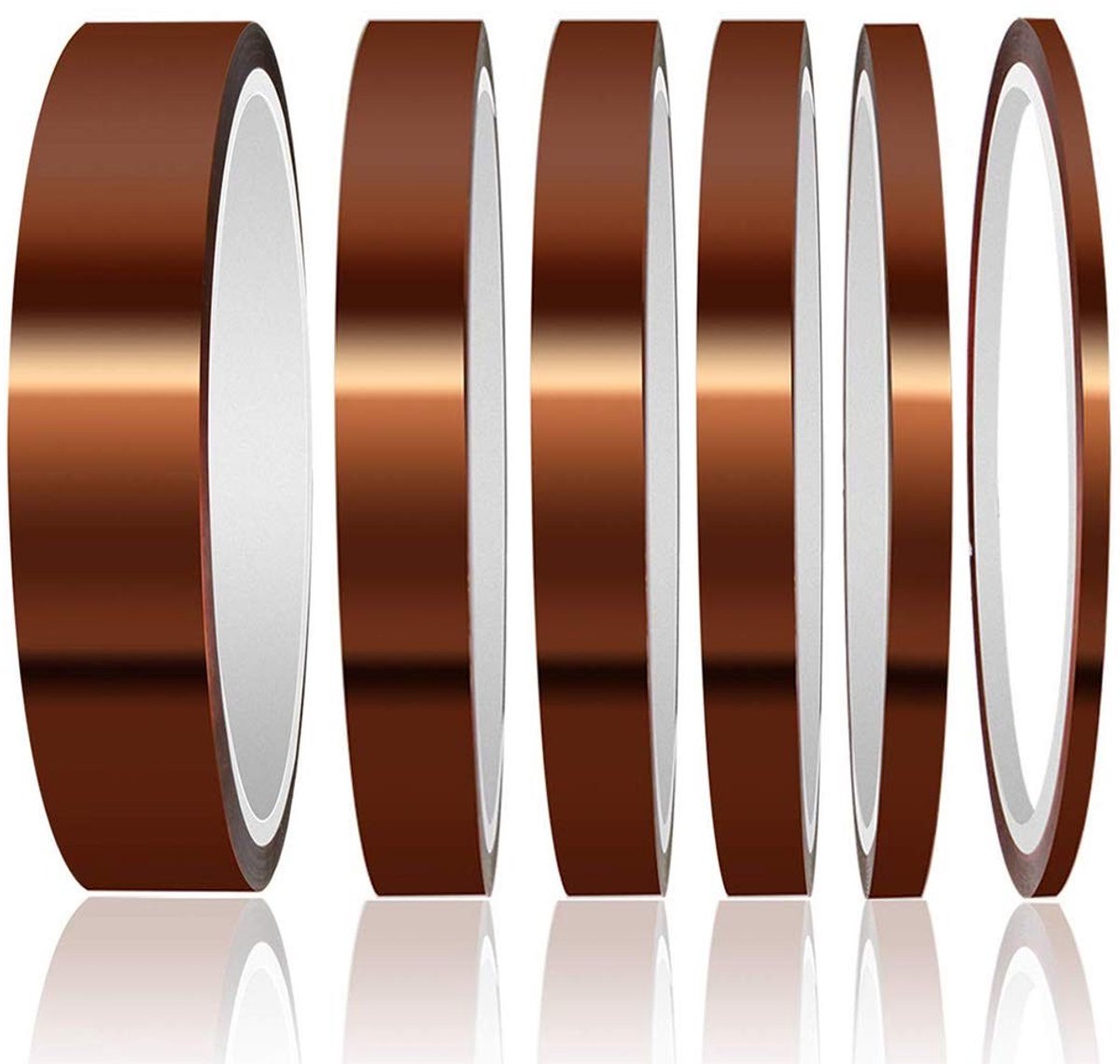 Inovra - Hoge Temperatuur Tape - Kapton Tape - Geschikt voor Isolatie - 3/6/8/10/12/20mm - Polyimide Film - Voor Elektronica - 33m