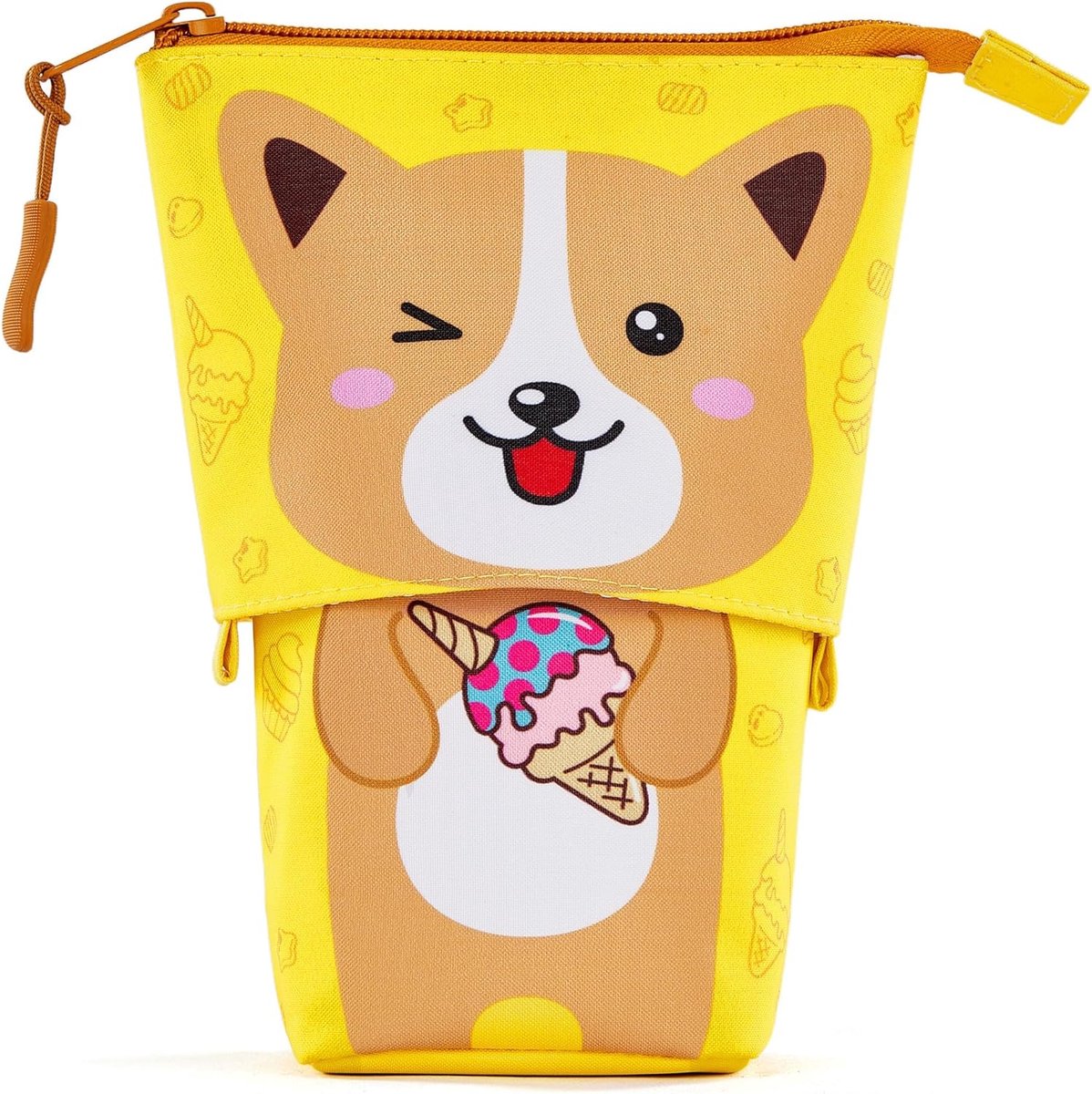 Thijox - Pennenetui Telescoop 2-in-1 Pennenhouder voor Meisjes en Jongens, Grote Capaciteit Etui, Schattig Cadeau - Hond, Perfect voor School en Reize
