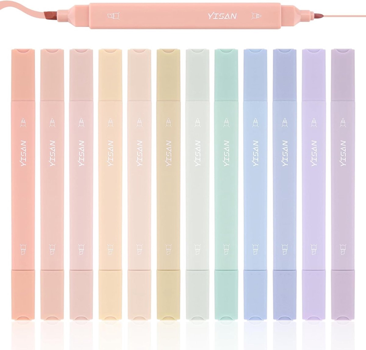 Thijox - Pastel Esthetische Bijbel-markeerstift, Kleurcodering, Set van 6, Ideaal voor Studeren, Notities, Creatieve Projecten, Kantoor, School, 70924