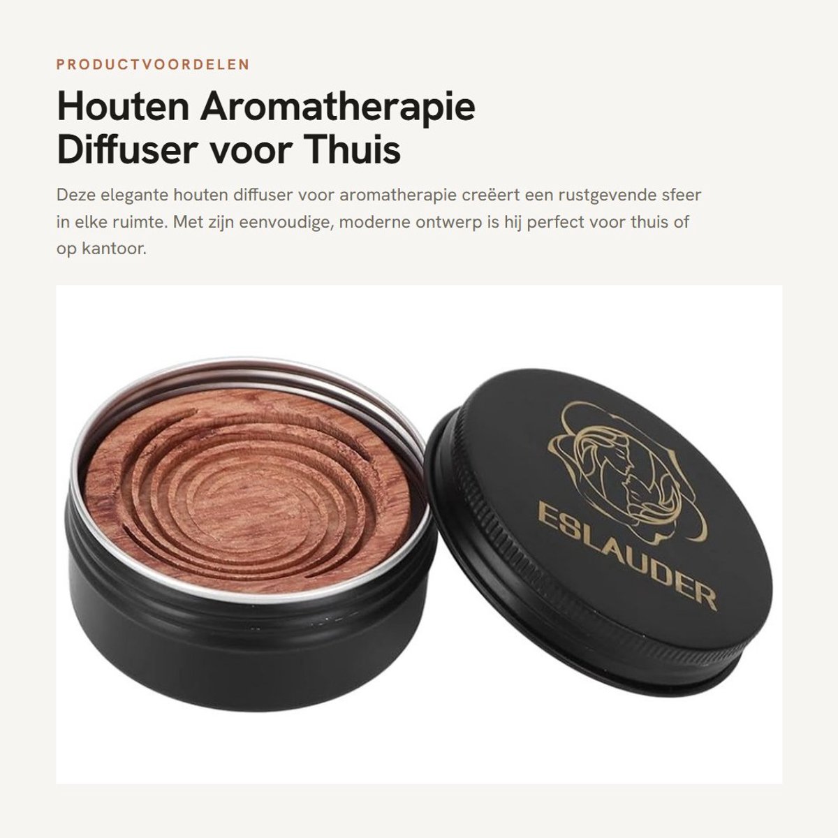 Inovra- Houten Diffuser Draagbaar - Aroma Diffuser - Luchtbevochtiger - Aromatherapie - Elegant Design - Eenvoudig Gebruik - Aromadiffuser