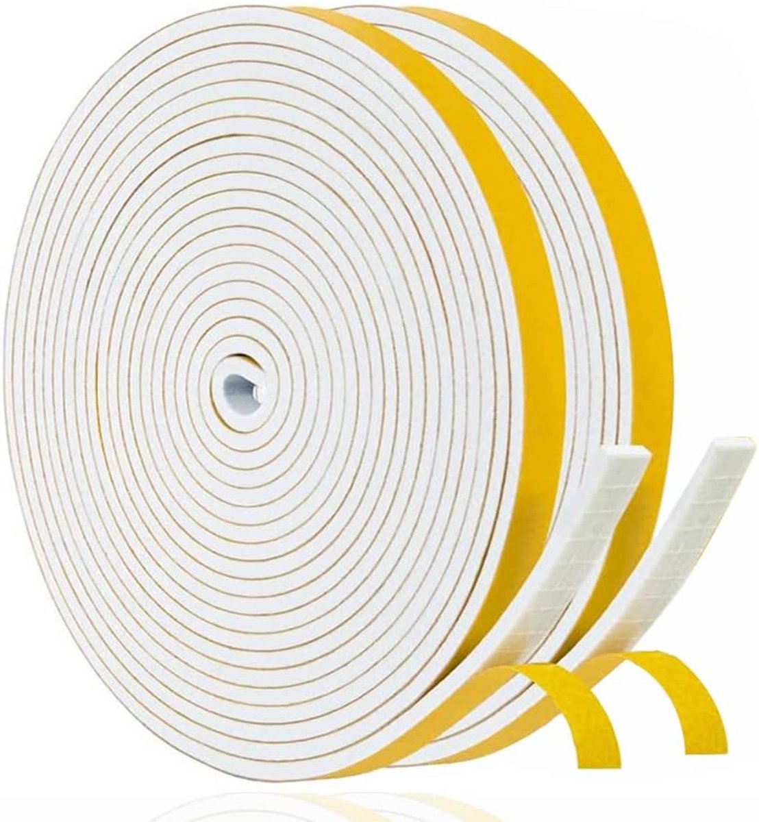 Thijox - Afdichtingstape, zelfklevend, 6 mm x 3 mm, 20 m, rubberen schuimtape voor deuren en ramen, tochtwerend, geluiddicht, waterdicht, stofdicht, z