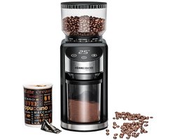 Rommelsbacher EKM 400 Koffiemolen met Conisch Maalwerk, 35 Maalgraden, Antistatische Functie, Portafilterhouder 60 mm, 200 W, Espresso, Filterkoffie en French Press