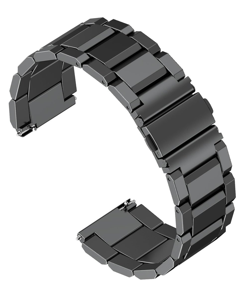 Dailygoods - Horlogeband 22 mm voor Mannen - Grijs-Blauw met Snelle Ontgrendeling