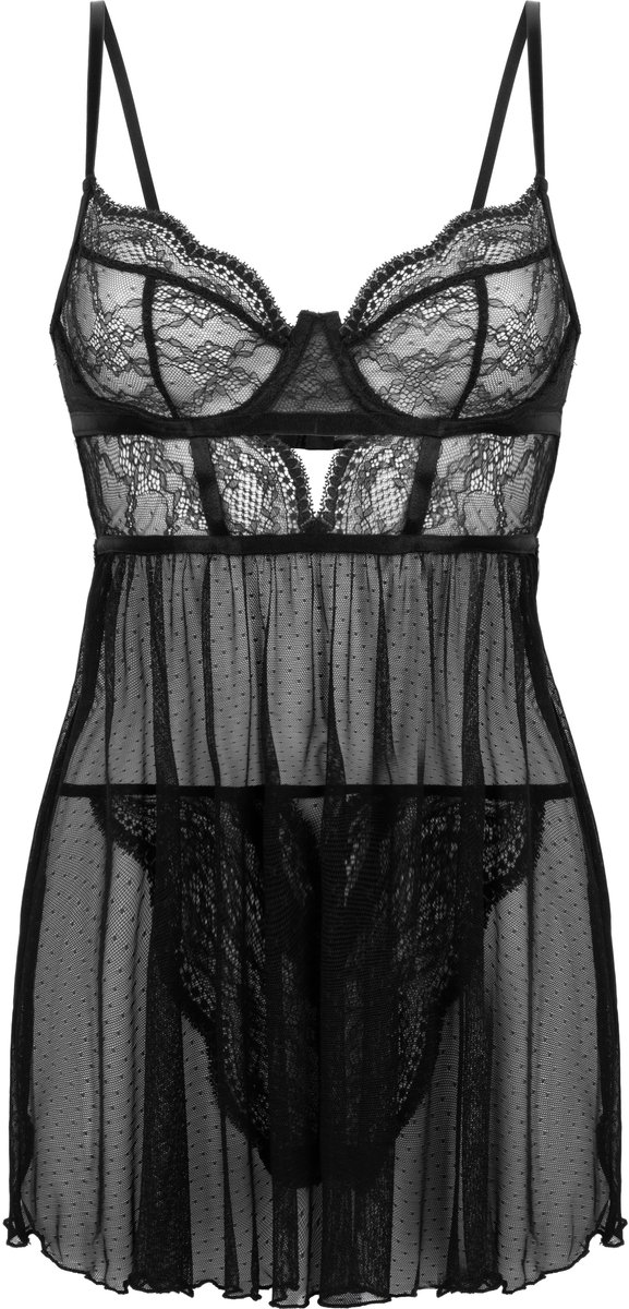 Hunkemöller Isabelle Babydoll Zwart