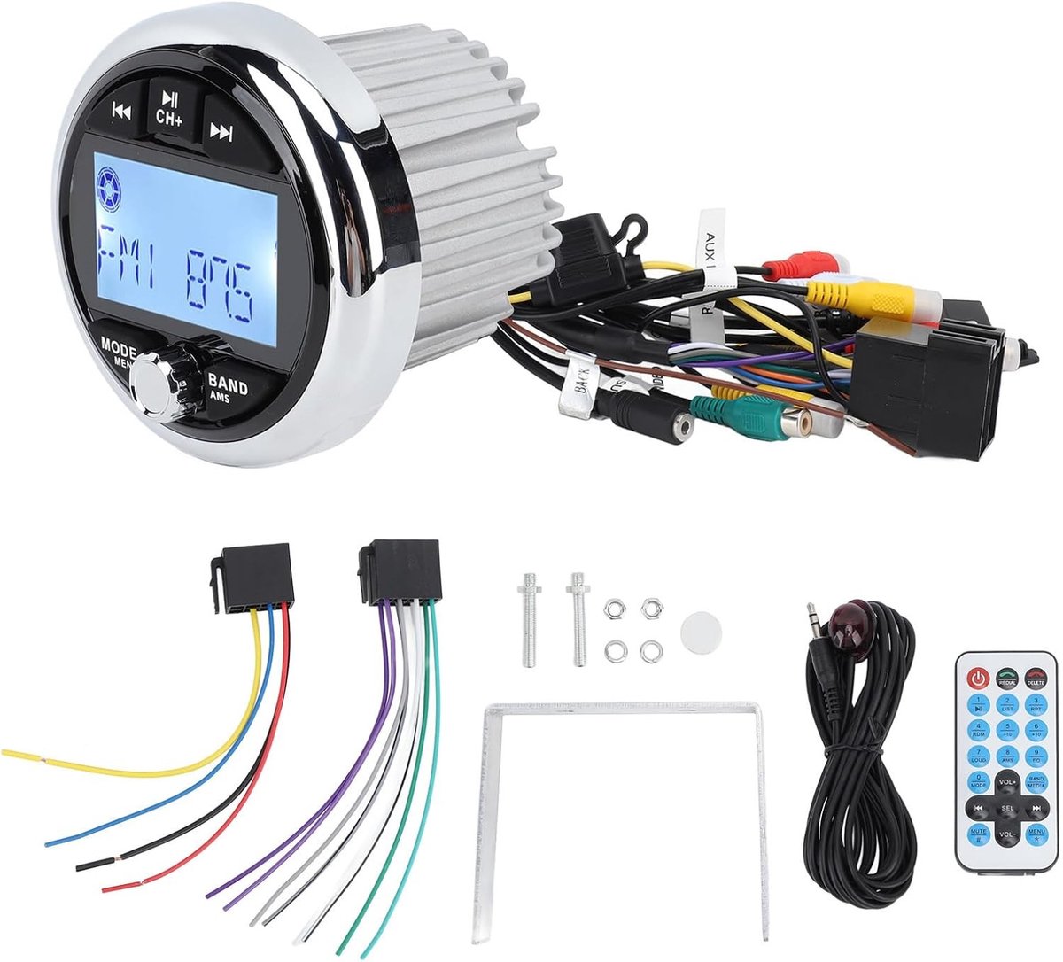 Stereo Bluetooth Marine Radio 12V - Waterdichte en Stofdichte MP5 Speler voor Jachten, Motorhomes en Botens met Verliesloze Muziekkwaliteit