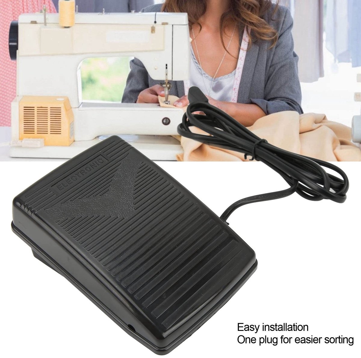 Dailygoods- Voetpedaal Eenvoudige installatie - Vervangend Accessoire - Voetsteun Controller - Duurzaam Kunststof - Compatibel met SC220/6160/6180/5400/XL-400 - Naaimachine Voet