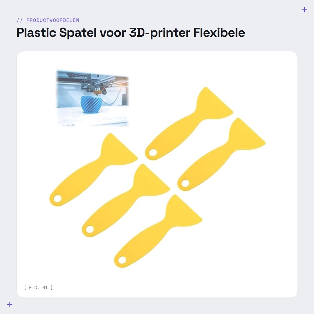 Dailygoods- Spatel Set - 5 Stuks - Flexibele Schraper - Luchtbellenverwijderaar - Stickerinstallatietool - 3D-printer Accessoire
