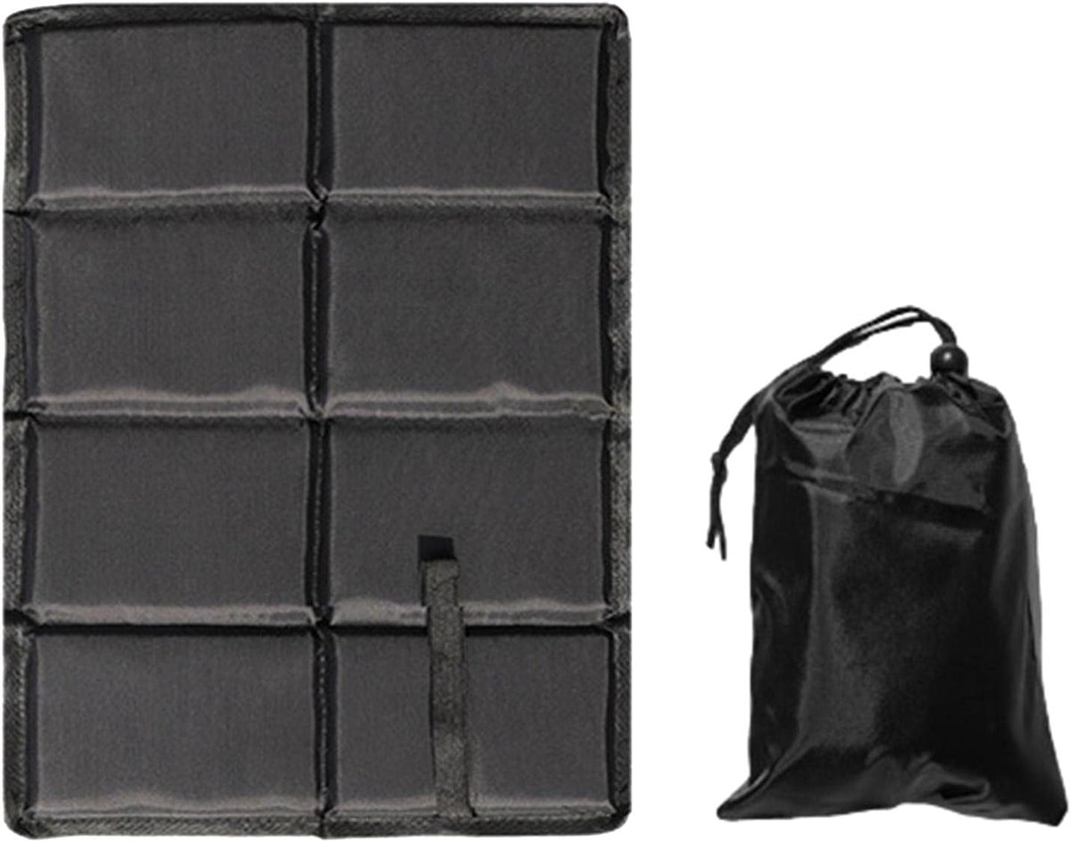 Opvouwbaar, isolerend zitkussen voor buiten – set van 2 – zitkussen voor kinderen – waterdichte speelmat – wandelaccessoire – zwart