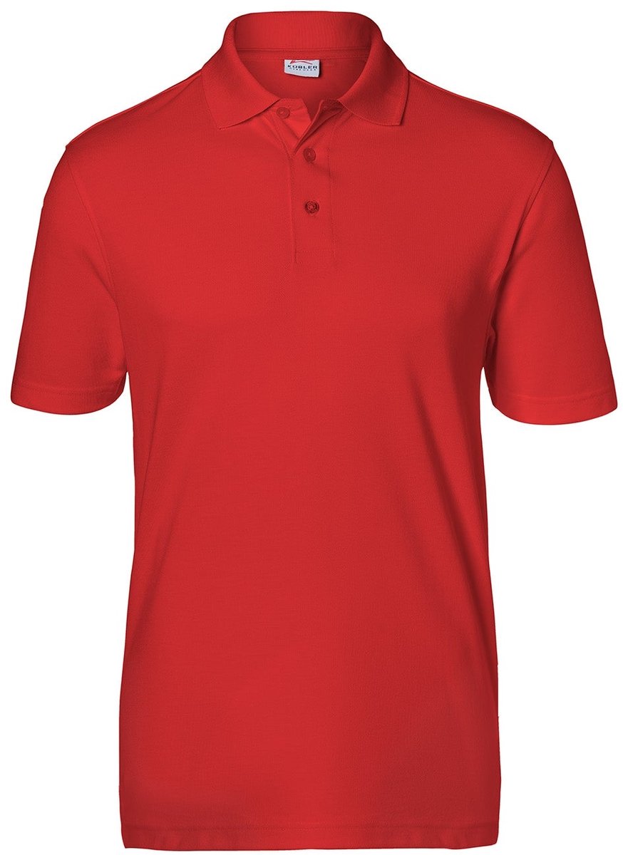 KÜBLER 51266239 Korte mouw Werkpolo HEREN Middelrood - 200 g/m² - Oeko Tex