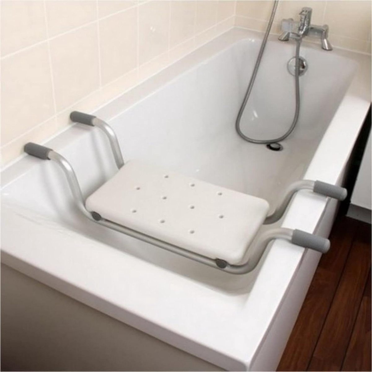 Douchekruk - Badkruk - Veilig Douchen - 360° Draaibaar - 73-83 cm - Wit