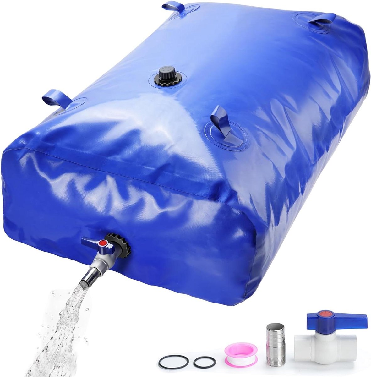 Water Container Collector - Water Bladder Tank - Niet-drinkbare Opslag - Draagbaar en Opvouwbaar - 1000 Liter Capaciteit - Zwart