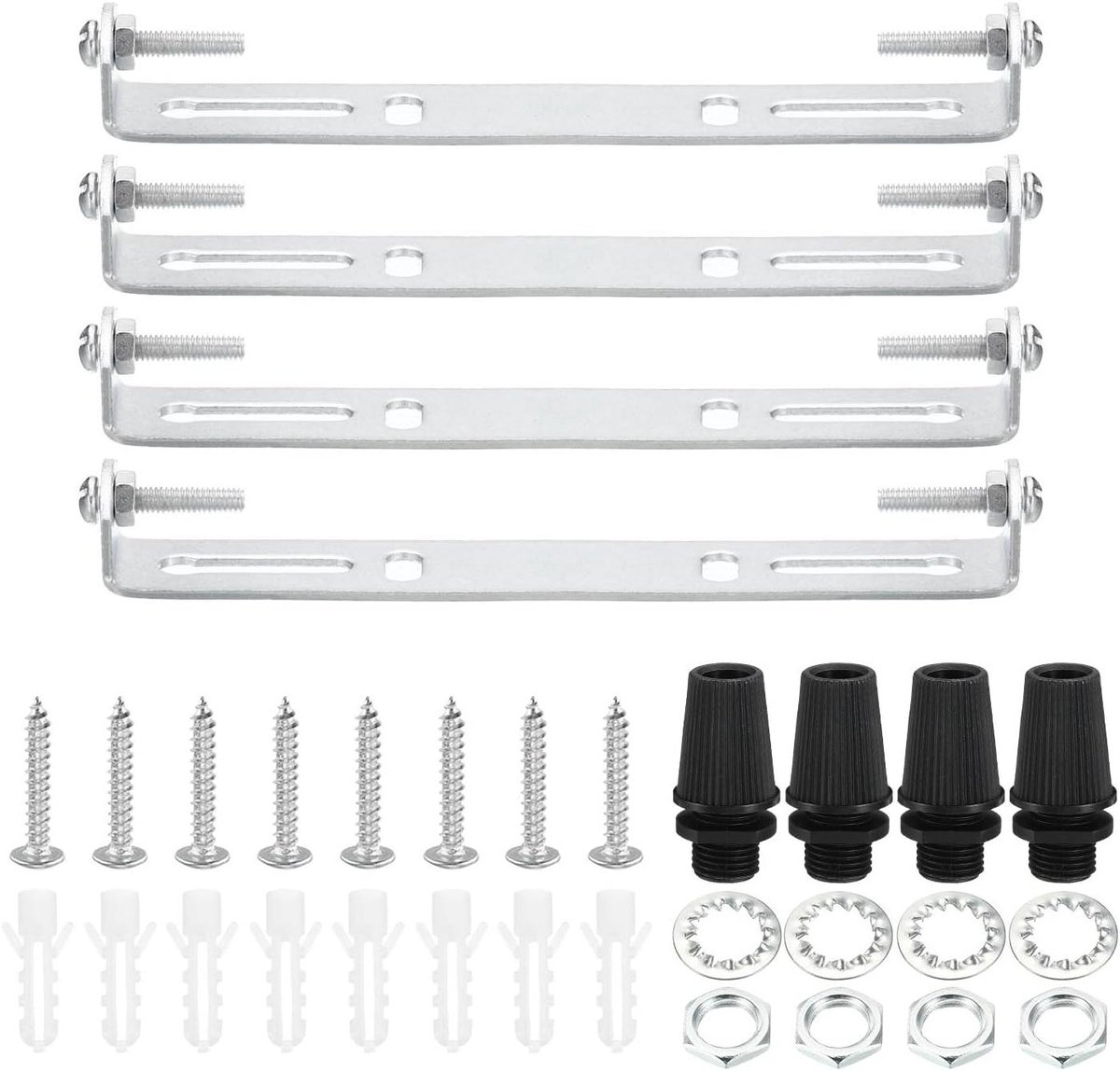 Plafondlampenset - Montagebeugel Plaat - Verlichting Ophangen - Roestbestendig Staal - 120 mm - Zilver