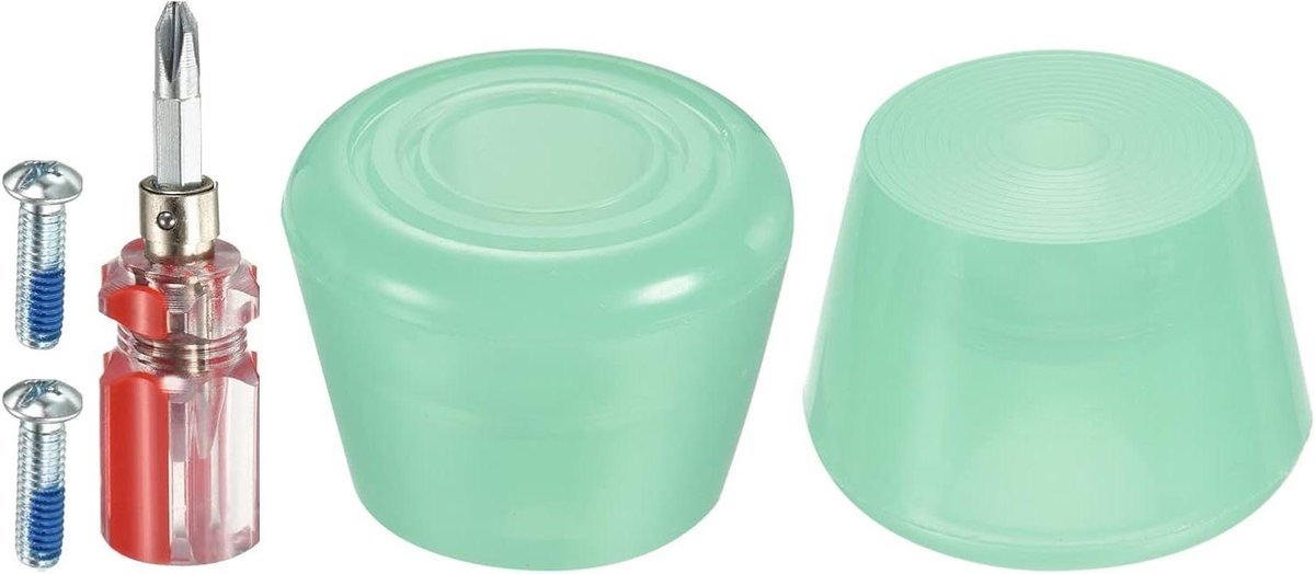 Rolschaats Remblokken - Remblokken Paar - Veilig Remmen - Slijtvast Rubber - 1 Paar - Groen
