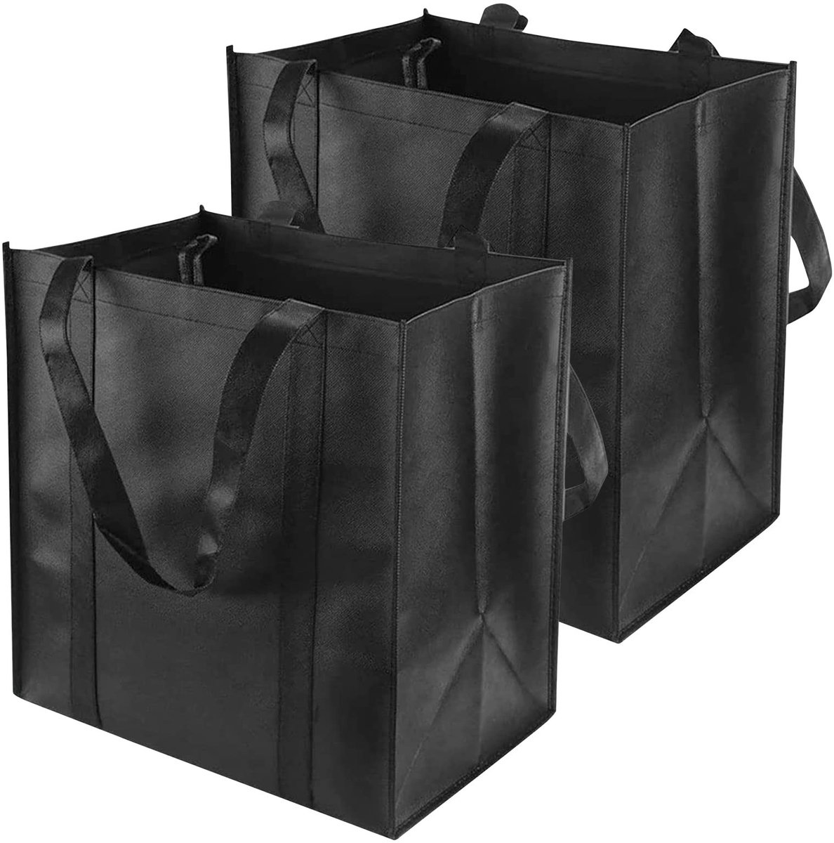 Dailygoods- Boodschappentas Opvouwbaar - 2 Stuks - Grote Draagtas - Vliesstof - 38 x 35 x 25 cm - Tot 15 kg Belastbaar - Shopper