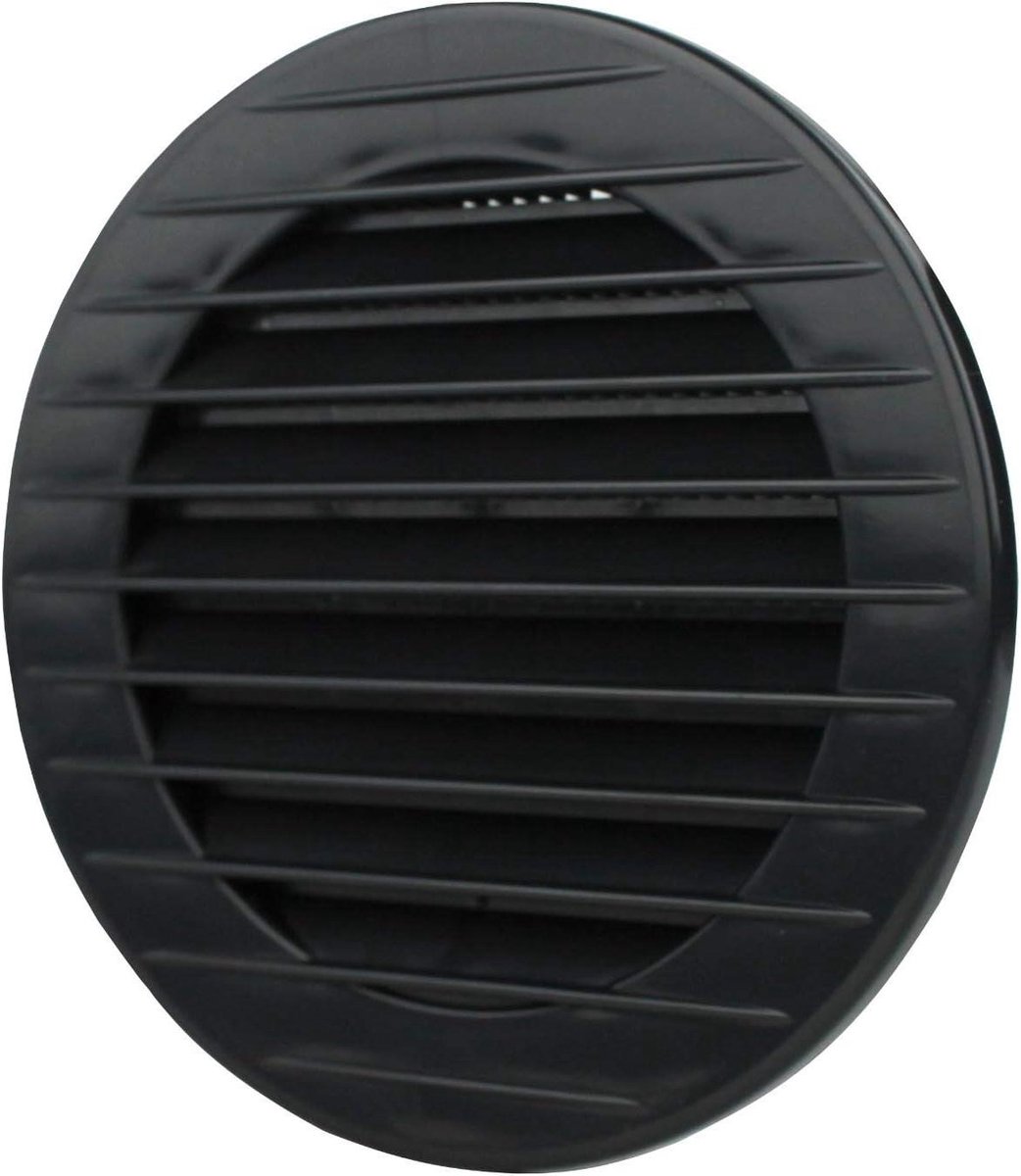 Ventilatierooster Rond - Afvoerlucht Rooster - Luchtcirculatie Verbeteren - Geïntegreerde Insectenwering - Ø 90 mm - Antraciet