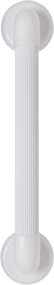 Wandbeugel Basic - Steunhandvat Badkamer - Valpreventie Thuis - Geribbelde Greep - 450mm - Wit