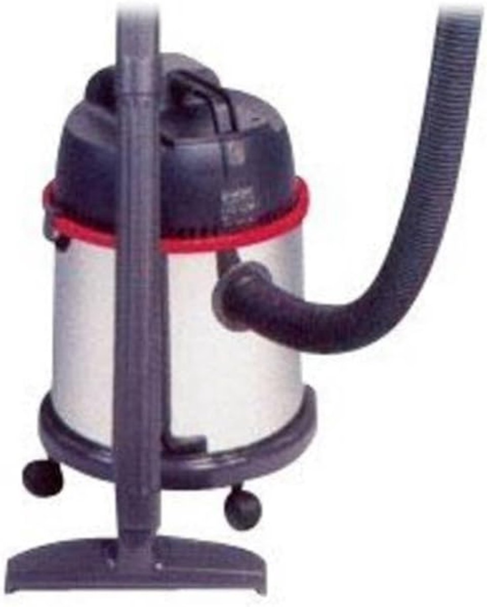 Stofzuiger INOX - Cilinderstofzuiger - Krachtig Schoonmaken - Dubbele Turbine - 20 Liter Tank - Zwart/Rood