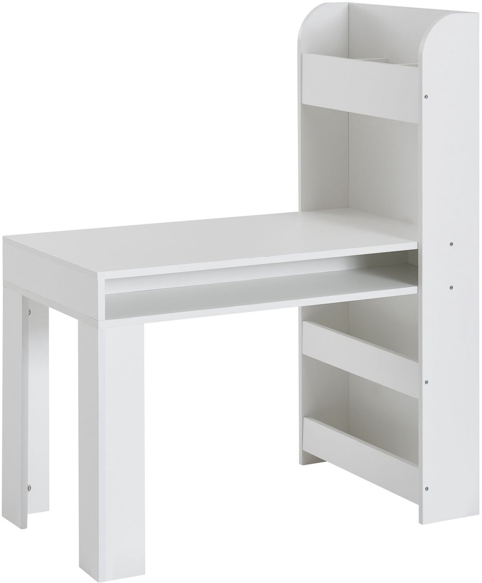 wit 90x50x110 cm schildertafel kinderkamer met plank | Kindertafel modern | Studentenbureau met opbergruimte | Schoolbank smal