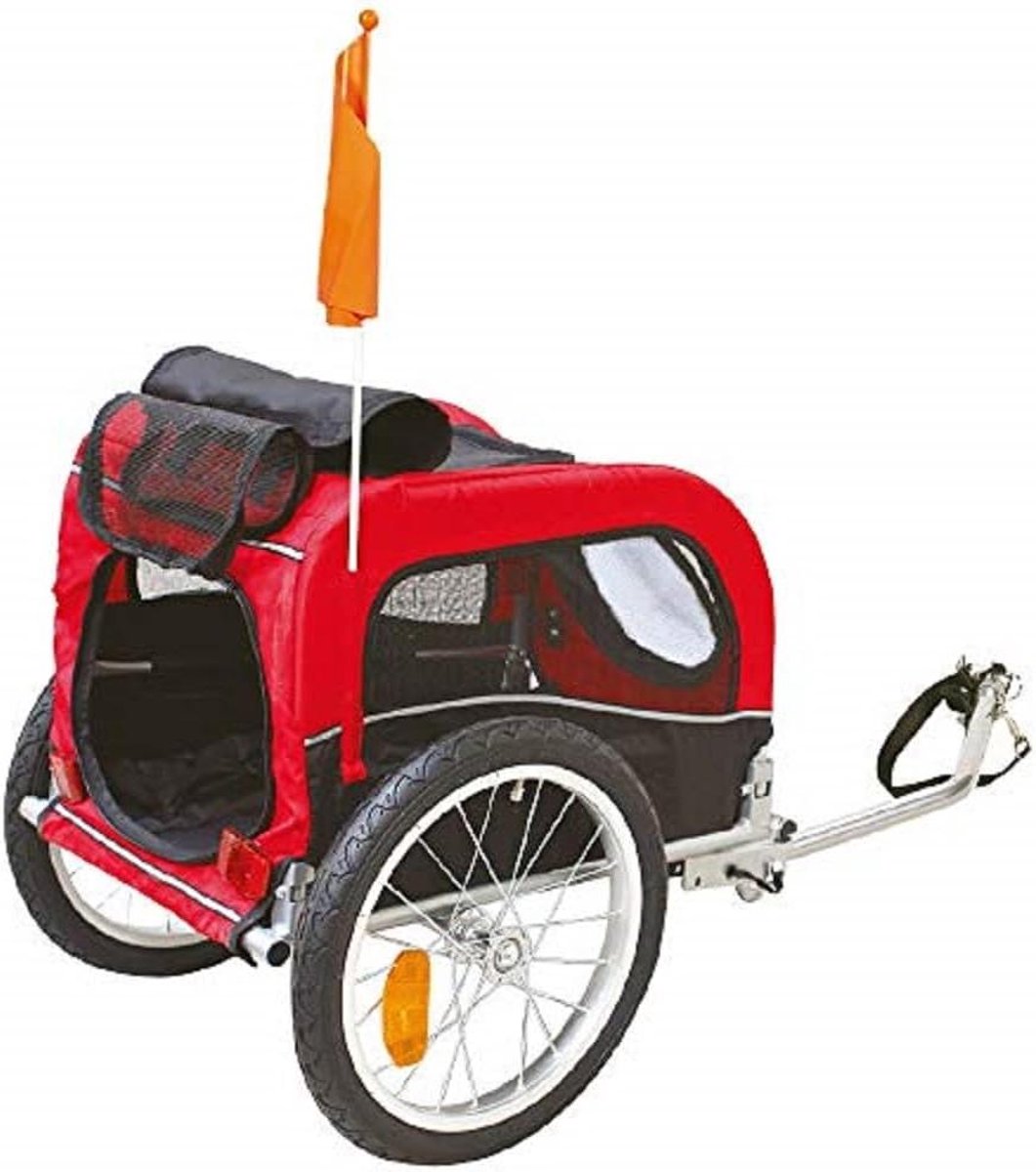 Fietskar Hond - Dierenkar Wandelwagen - Veilig Vervoer - Waterafstotend Frame - 116 cm - Zwart