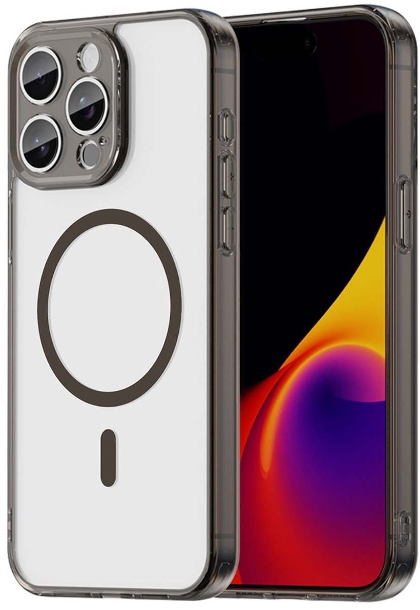 Coverup Hoesje - Geschikt voor iPhone 15 Pro Max Hoesje - Coverup Clear TPU Back Cover - MagSafe Compatible - Zwart