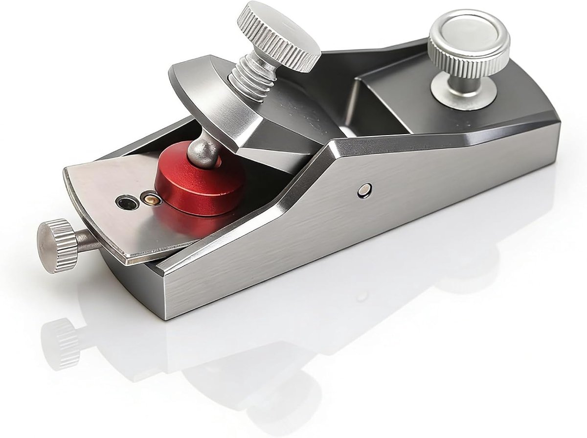 Thijox - Mini Houtschaafmachine, Handschaaf voor Houtbewerking, Aluminiumlegering, Handmatige Schaaf, Compact en Lichtgewicht, Ideaal voor Precisiewer