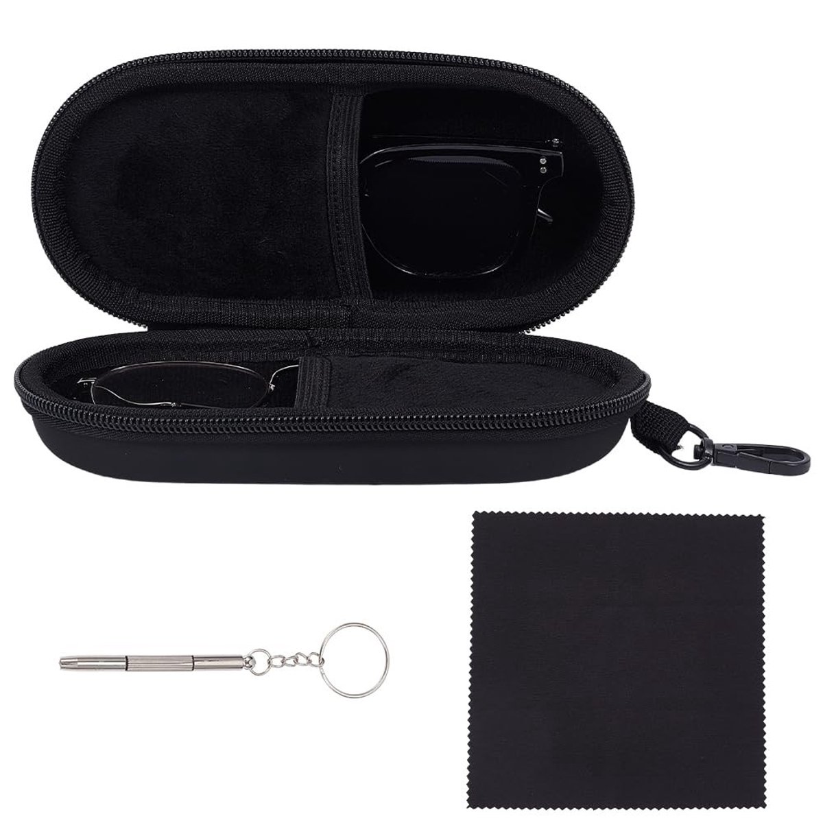 Dailygoods - Dubbele Brillenkoker met Ritssluiting - Handige Organizer voor Zonnebrillen