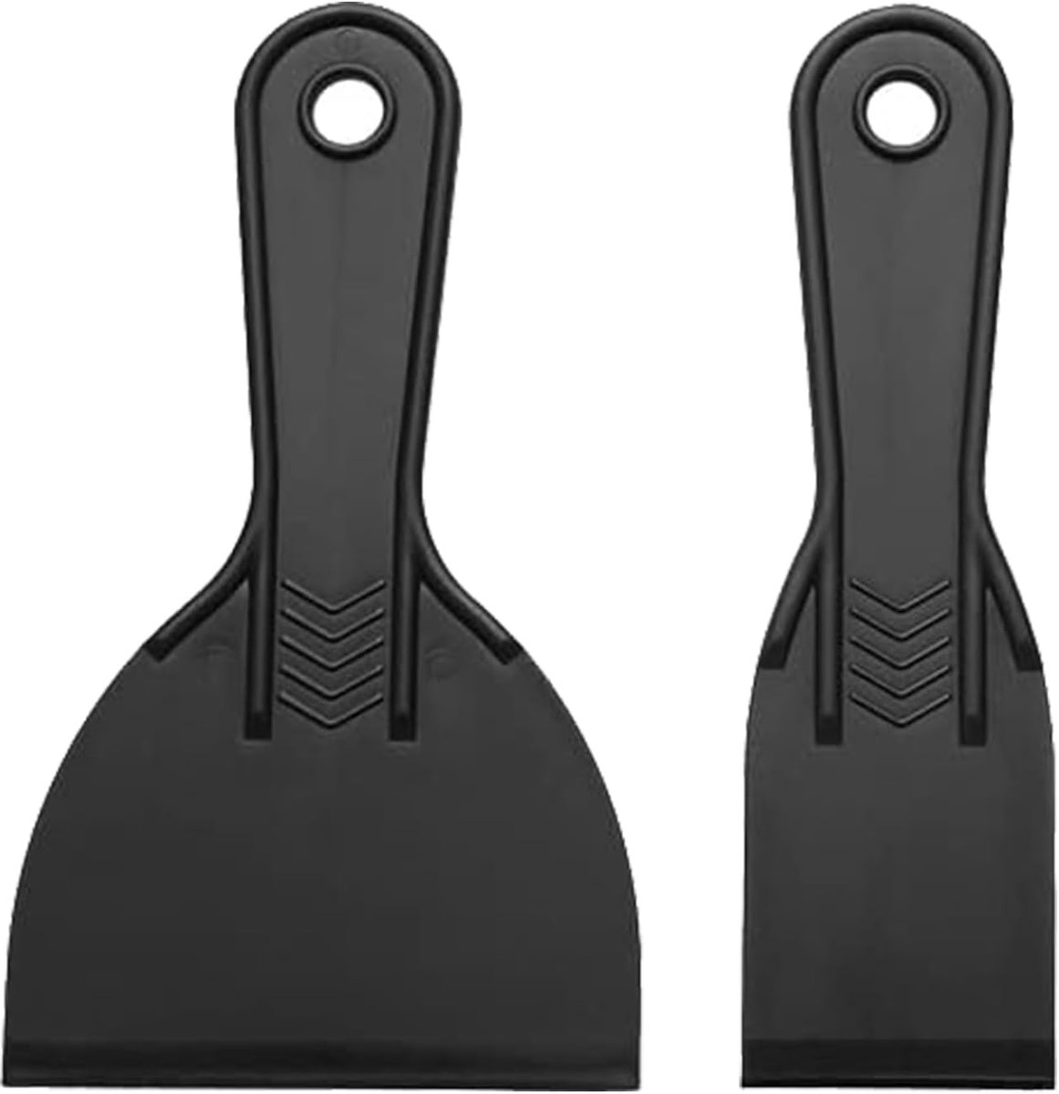 plamuurschrapers set - 2 stuks stopverfschrapers - stevig kunststof - ideaal voor het repareren van wanden - Luxento