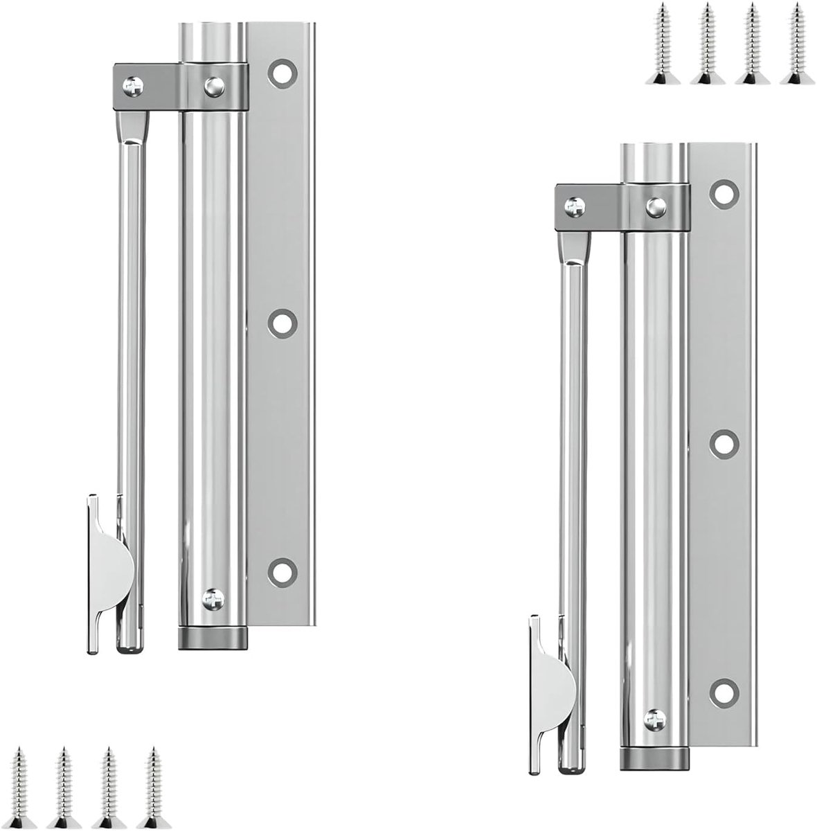 Thijox - 2 Stuks Aluminium Verstelbare Automatische Deurdranger - Voor Deuren Tot 25 Kg - Ideaal Voor Thuis en Commercieel Gebruik
