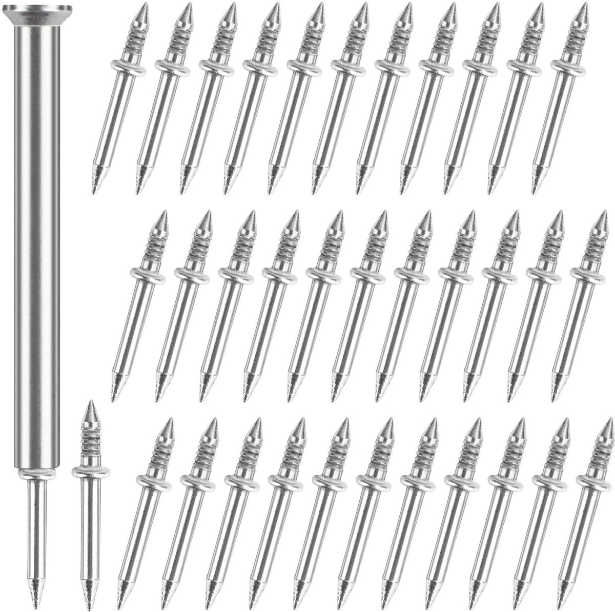 Dailygoods- Dubbelkoppige Nagels 100 Stuks - Naadloze Nagels - Onzichtbare Veiligheidsschroeven - Plintspijkers - Hoge Hardheid - Eenvoudige Installatie - Plintnagels