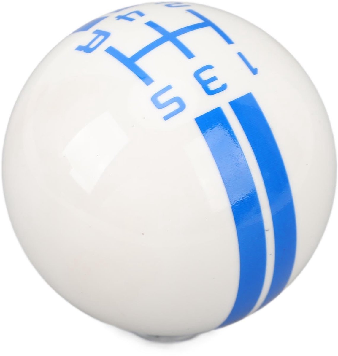 Dailygoods - Versnellingspookknop - Handmatige Schakelknop - Comfortabele Rijervaring - Wit Blauw - 5 Versnellingen - Geschikt voor 1967-2018