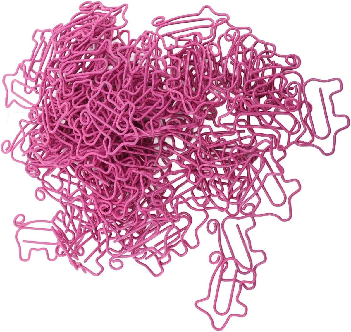 Schattige Varkensvormige Paperclips - 100 Stuks Decoratieve Bladwijzers voor School en Kantoor, Antislip Design, Metalen Kantoorbenodigdheden