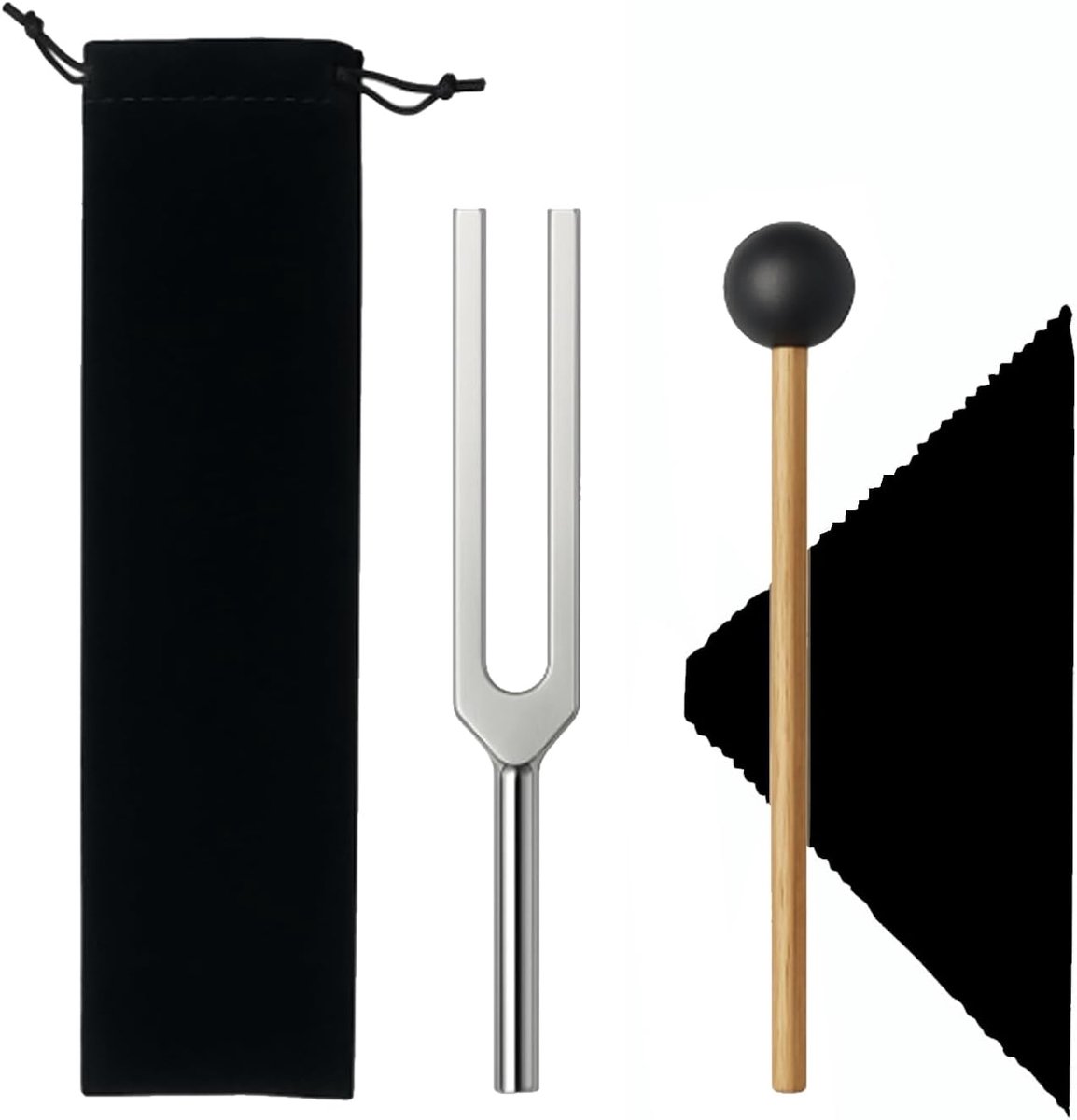 A432 Hz Tuning Fork Set, Tuning Fork Therapy Made of Aluminium with Silicone Hammer and Storage Bag, Sound Therapy for - ShopVlot