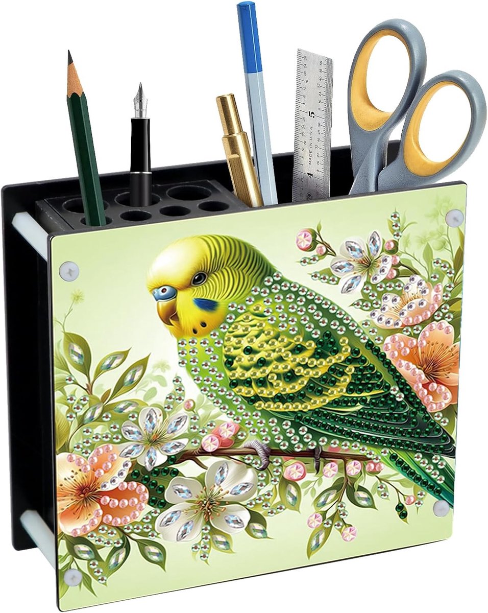 DCIDBEI Diamond Painting Pen Holder, Desk Organiser, 13 x 12 cm, Tidying Up and Storing Holder, Fountain Pen, Brush - ShopVlot