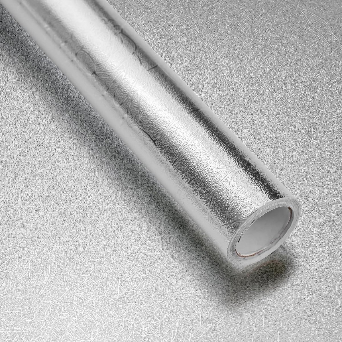 Zelfklevende keukenfolie 40 x 200 cm - Aluminium, hitte- en oliebestendig - Waterdicht, eenvoudig aan te brengen - ShopVlot