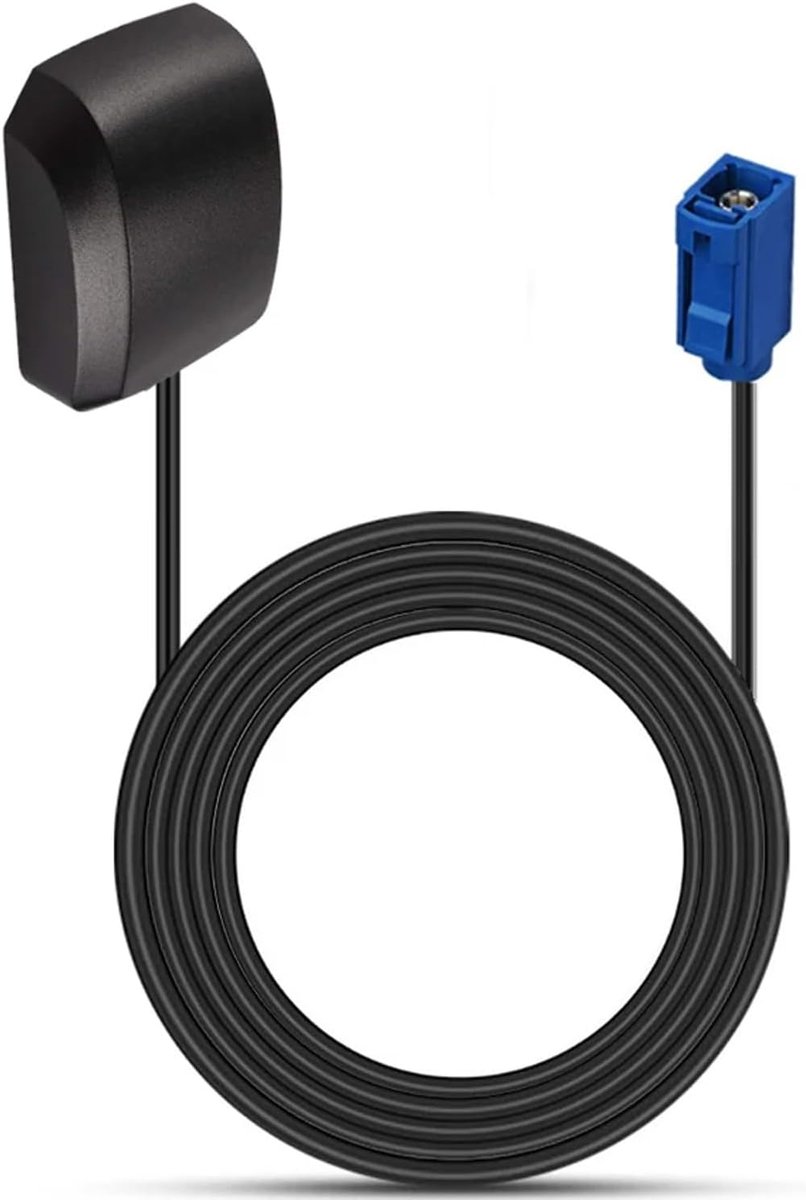 SnelShoppen - Greluma 4m Voertuig Waterdichte Actieve GPS Navigatie Antenne Fakra C Blauw Geschikt voor Ford, Dodge, RAM, GM, Chevrolet, GMC, BMW, Aud