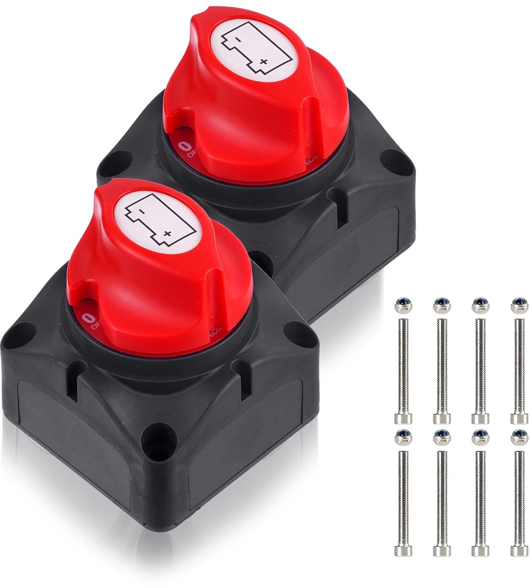 Accu ontkoppelaar set van 2 - 12V 24V 48V - 275A hoofschakelaar - veilige energiebesparing - ShopVlot