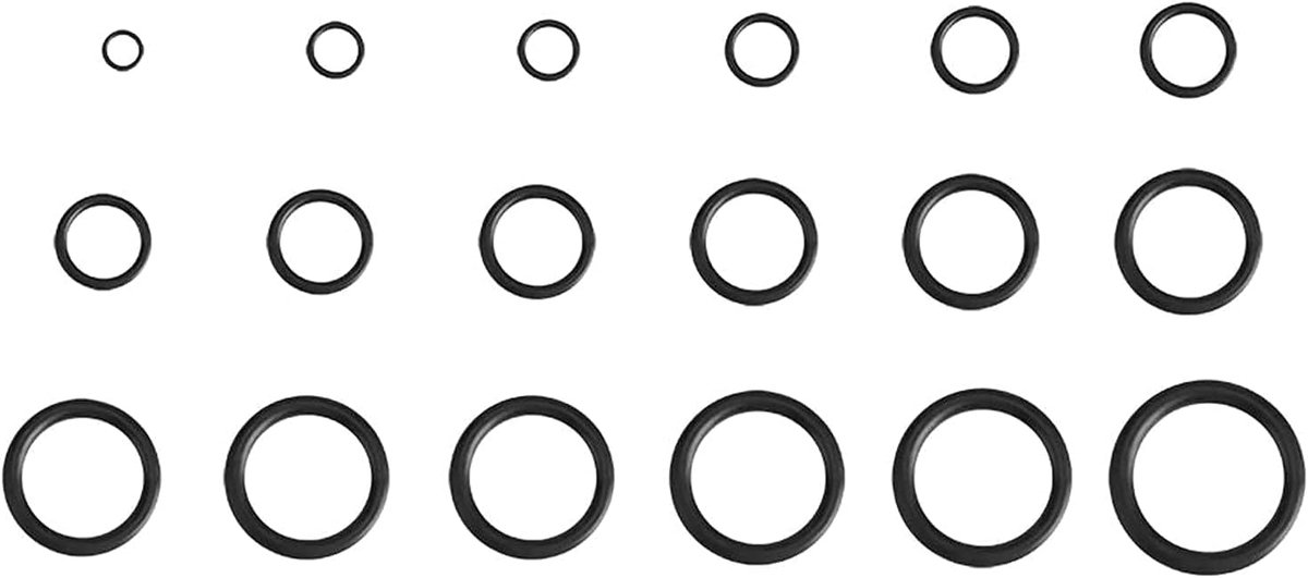O-ringset, 279-delig, 18 maten of ringen, assortimentsset, rubberen afdichting, afdichtingreparatie - ShopVlot