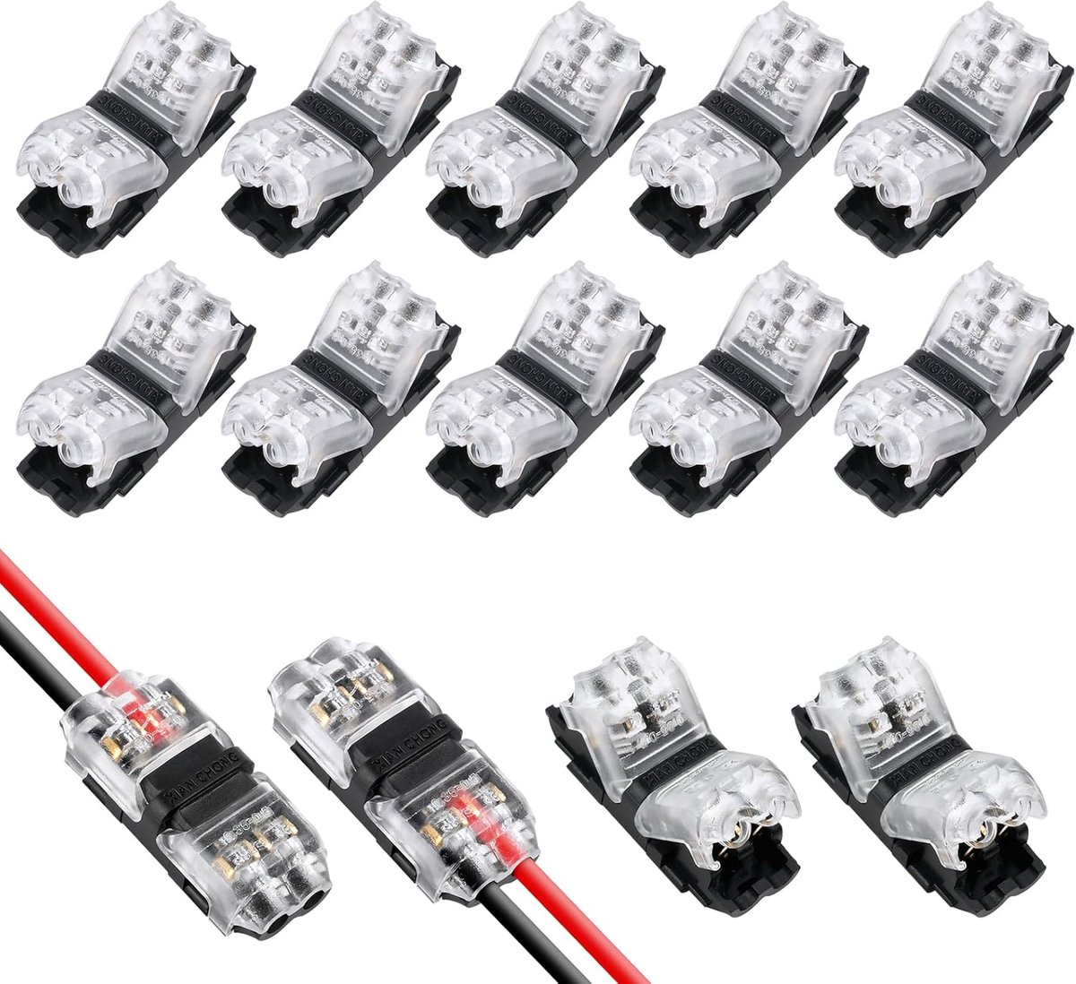 SnelShoppen - 10 Stuks Elektrische H Draadverbindingen, 2 Pin, Snelle Koppeling 20/22 AWG voor Auto, Verlichting, Audio, Gemakkelijk in Gebruik