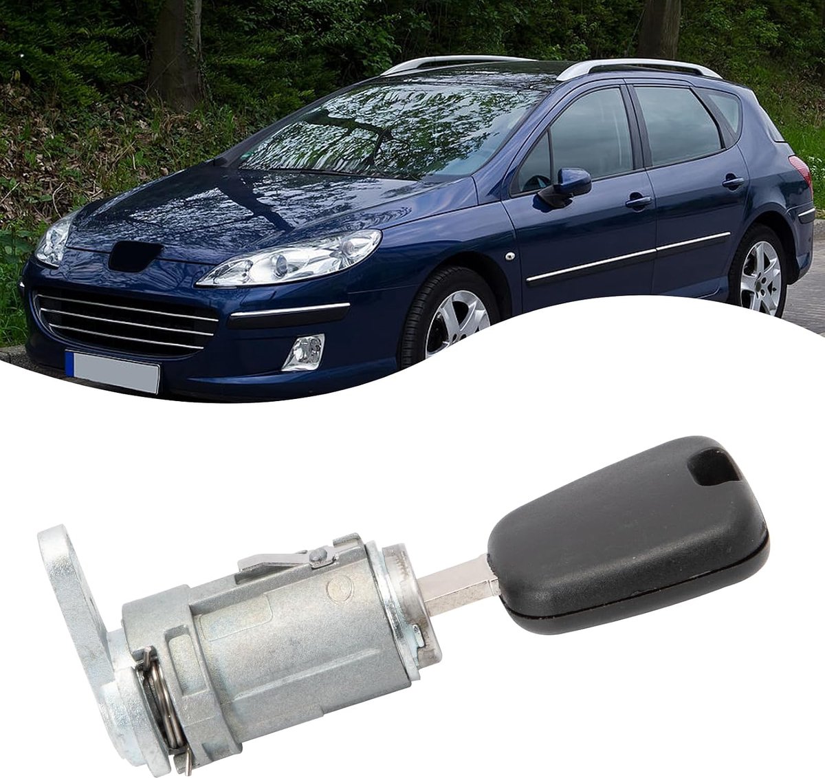 SnelShoppen - Deurslot Compatibel met Peugeot 307 407, Cilinderslot, Hoogwaardige ABS en Metaal, Links, Originele Referentie 9170R4 9170R5