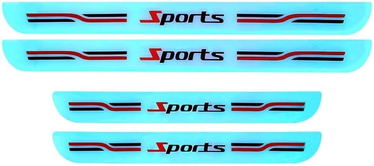 SnelShoppen - Pack van 4 Auto Deur Sticker Kick-Plate Bescherming - Non-Slip Deur Sill Strips - Hoogrendement UV, Water, en Slijtvaste Materialen