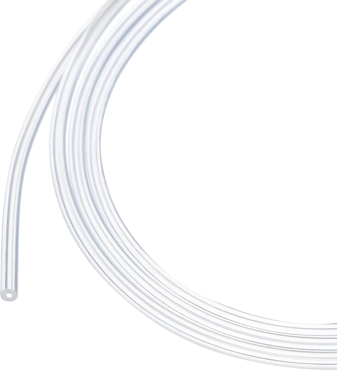 SnelShoppen - 3.05m Siliconen Slang 0.5mm ID 2.0mm OD Transparante Industriele Slang voor Pompen, Afvoer, Irrigatie en Brouwerij, Flexibel en Hoog Tem