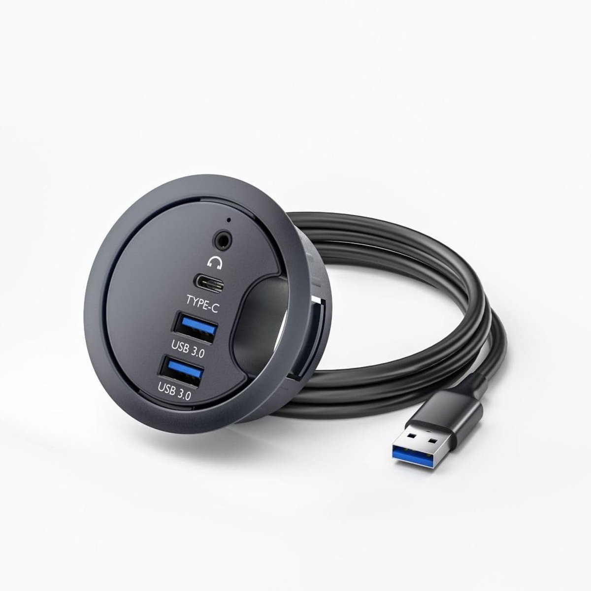 Inbouw USB 3.0 Hub voor Desktop met Audioaansluiting en USB-C Poort