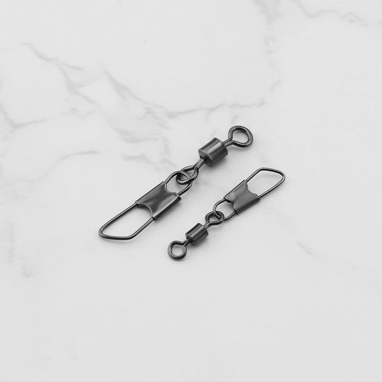 Dailygoods- Vissenclips 100 Stuks - Draaibaar - 32 mm/23 mm - Corrosiebestendig - Hoogwaardig Koper/Roestvrij Staal - Flexibele Rotatie - Visaccessoires van Dailygoods — afbeelding 3