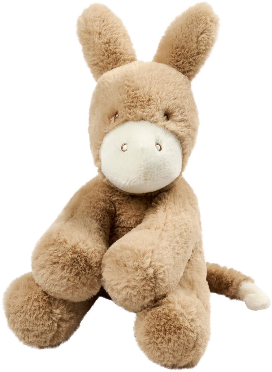 Nattou LouLou Knuffel Ezel - Zachte Baby Knuffel - Baby Cadeau - 30 cm - Licht Karamel