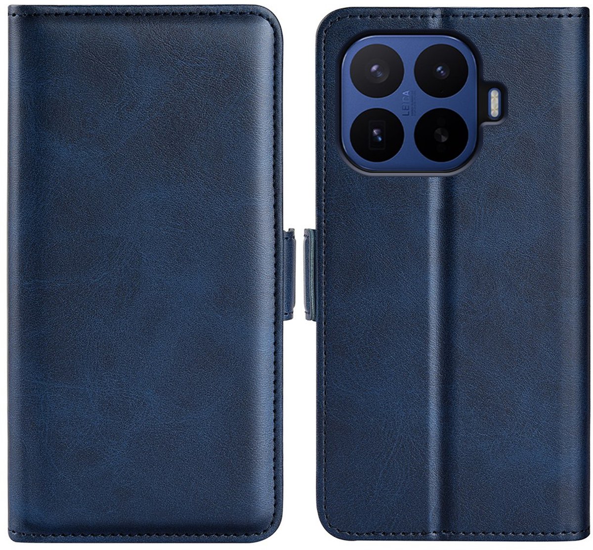 MobyDefend Hoesje - Geschikt voor Xiaomi 17T Pro - Luxe Wallet Book Case (Sluiting Zijkant) - Blauw